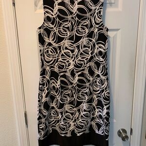 Christopher Banks  black and white dress